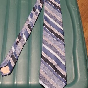 Men's Striped Blue and Black Tie